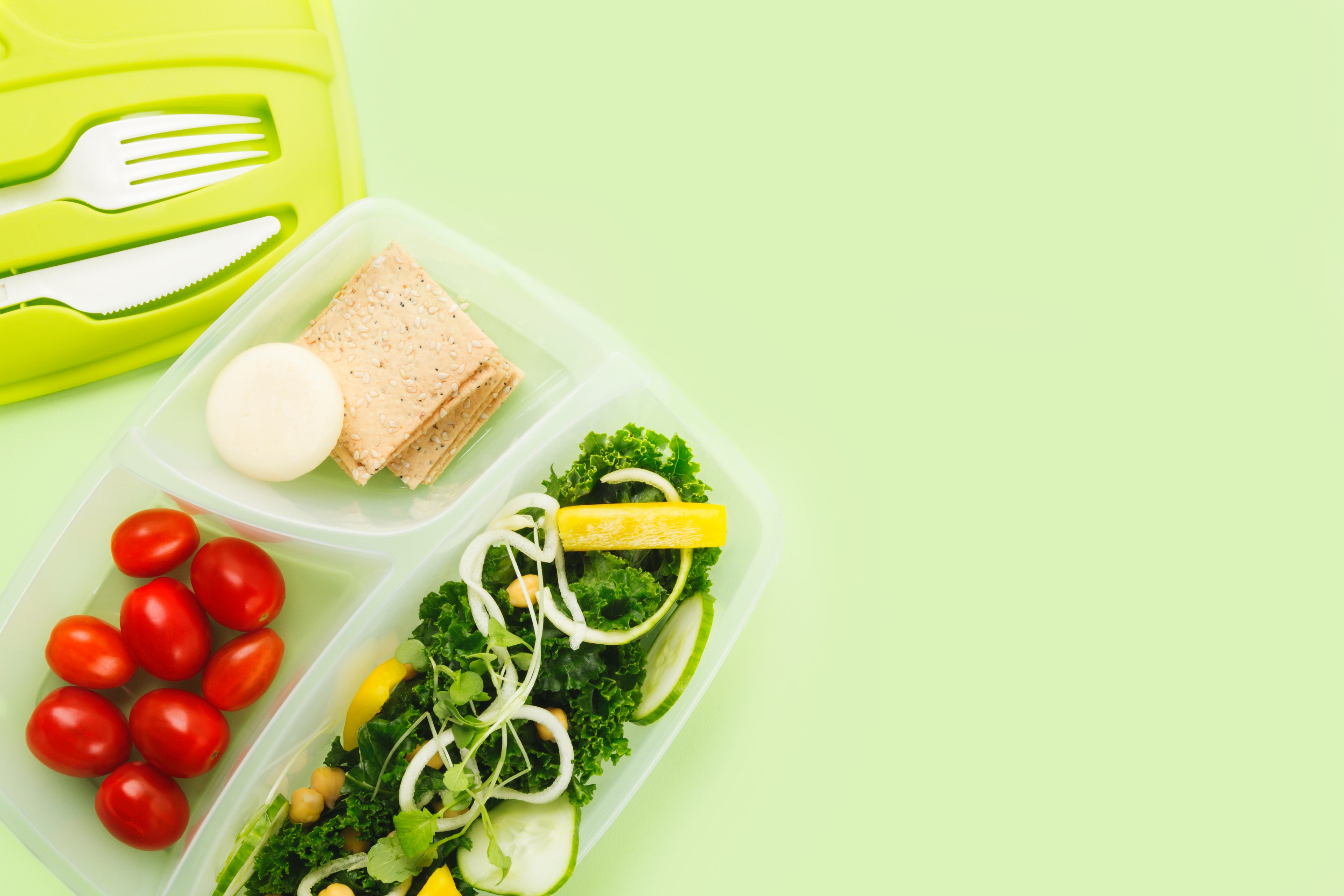 Tupperware Lunch Box with Salad Ingredients